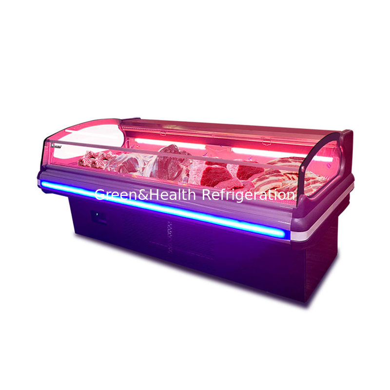 Tiendas de carne / supermercados Refrigeradores de almacenamiento con luces LED para almacenar carne fresca