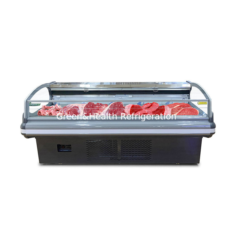Tiendas de carne / supermercados Refrigeradores de almacenamiento con luces LED para almacenar carne fresca