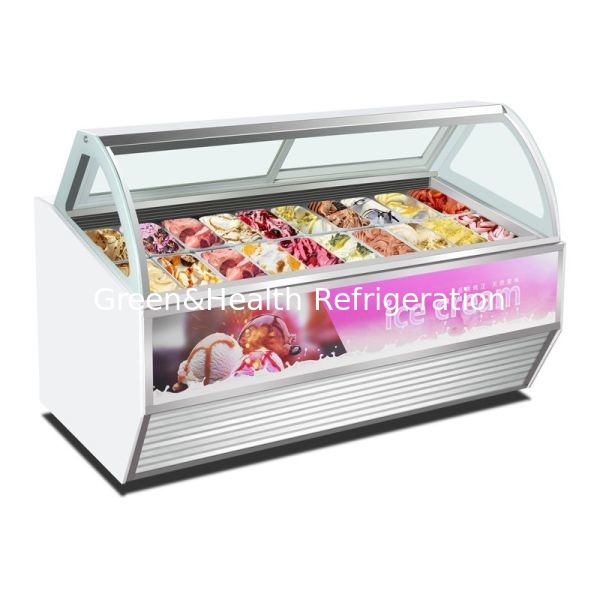 Equipo de heladería Display de helados congelador con 10 a 22 GN