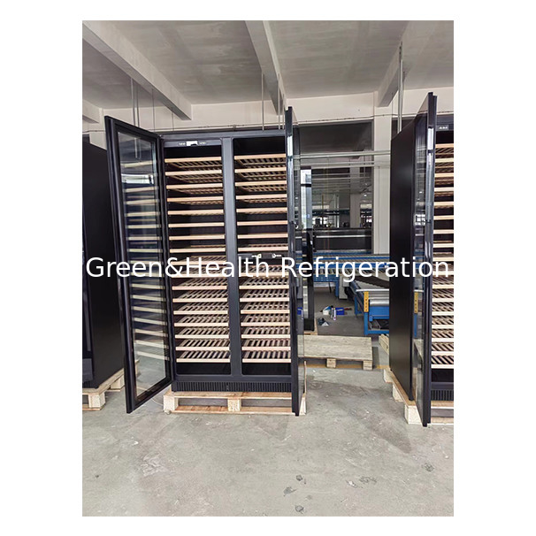 Refrigerador de almacenamiento de vino tinto con puerta de cristal