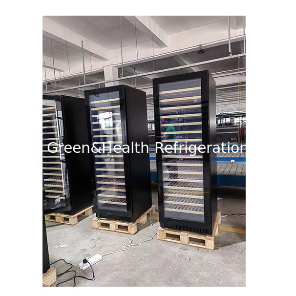 Certificado ETL Puerta única/doble Estante de madera de haya Puerta de vidrio Congelador de almacenamiento de vino tinto