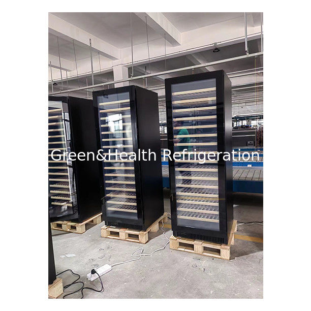 Certificado ETL 326 unidades equipadas con dos puertas de vidrio tres refrigeradores de vino de temperatura independiente