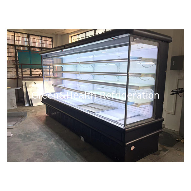 Máquina de interior de estilo europeo Supermercado / tienda de frutas y hortalizas Display de almacenamiento Aire cortina gabinete congelador