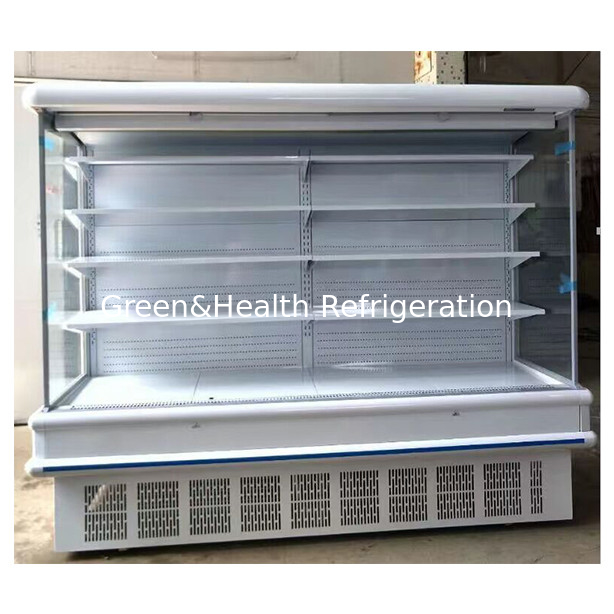 Máquina de interior de estilo europeo Supermercado / tienda de frutas y hortalizas Display de almacenamiento Aire cortina gabinete congelador