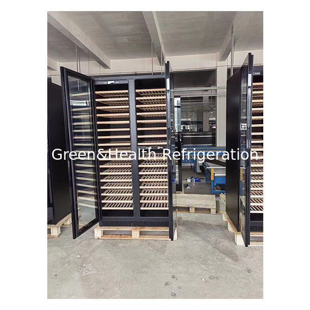 Certificado ETL Negro de varias capas de haya Estante de madera Vitrinas de almacenamiento de vinos Refrigeradores de alta calidad