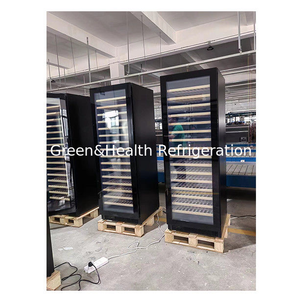 Certificado ETL Negro de varias capas de haya Estante de madera Vitrinas de almacenamiento de vinos Refrigeradores de alta calidad