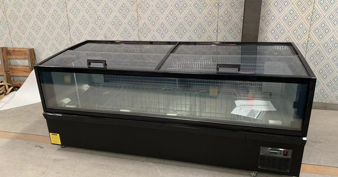 Comedor de alimentos congelados Refrigerador de isla Refrigerador de supermercado Refrigerador