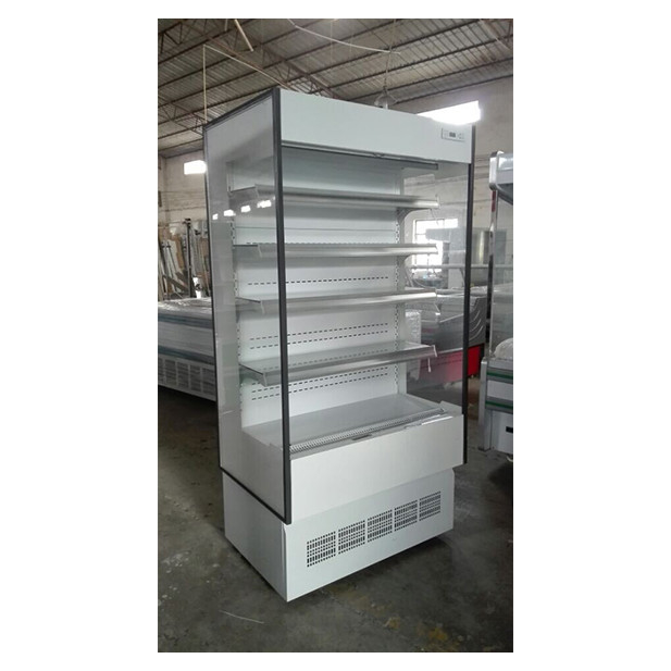 Display de almacenamiento comercial de tipo abierto Chiller Cabinet de cortina de aire en tiendas de conveniencia / tiendas pequeñas