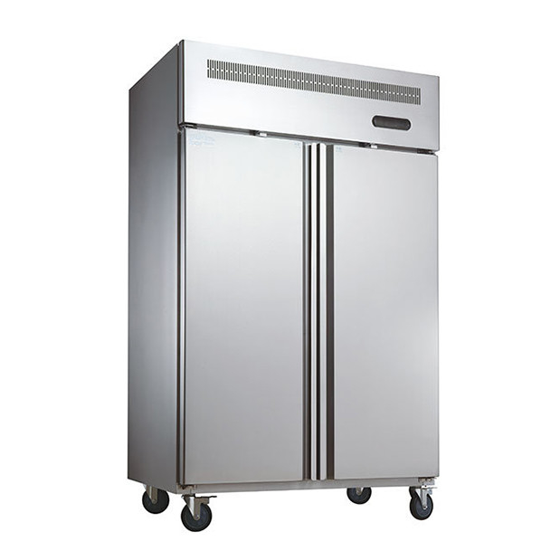 Comerciante de cocina de restauración vertical de acero inoxidable de almacenamiento de múltiples puertas congelador de cocina congelador
