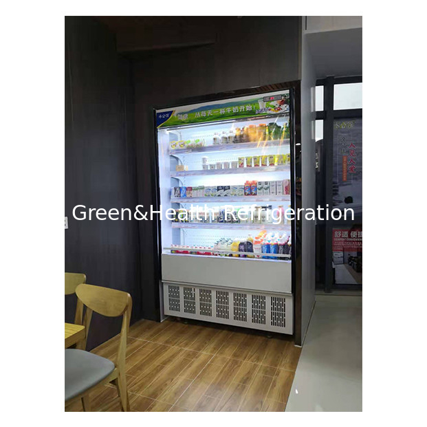 Unidad montada en la parte inferior para pequeños supermercados / tiendas de conveniencia Display de almacenamiento Chiller de tipo abierto pequeño