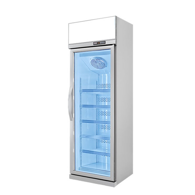 Supermercado comercial / tienda con puertas de vidrio equipadas con refrigeradores de exhibición de congelación
