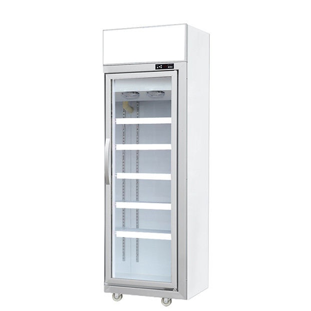 Supermercado comercial / tienda con puertas de vidrio equipadas con refrigeradores de exhibición de congelación