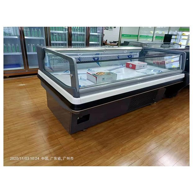 Supermercado / Carnicería / Mercado Estilo europeo Refrigerador de pantalla de almacenamiento de carne fresca con tapa abierta