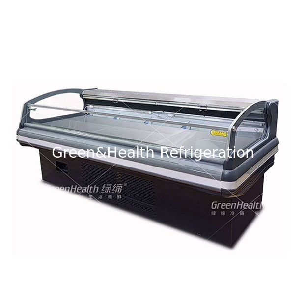 Congelador de exhibición para almacenamiento de carne fresca a baja temperatura con compresor importado horizontal y refrigeración rápida