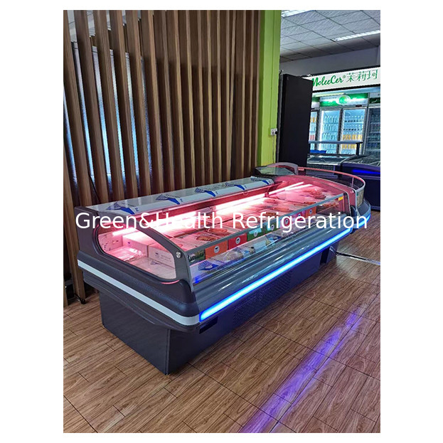 Congelador exhibidor de almacenamiento de carne fresca a baja temperatura con compresor importado horizontal de alta calidad y refrigeración rápida