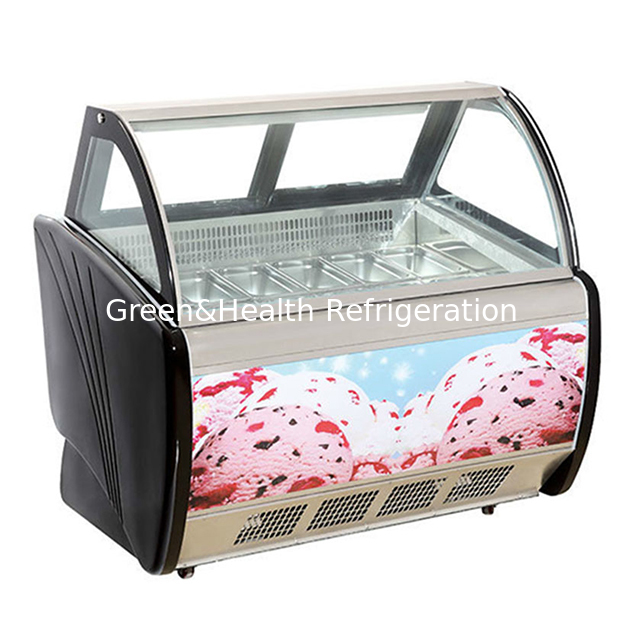 Tienda de conveniencia/tienda comercial de helados de plato múltiple congelador de almacenamiento refrigerado