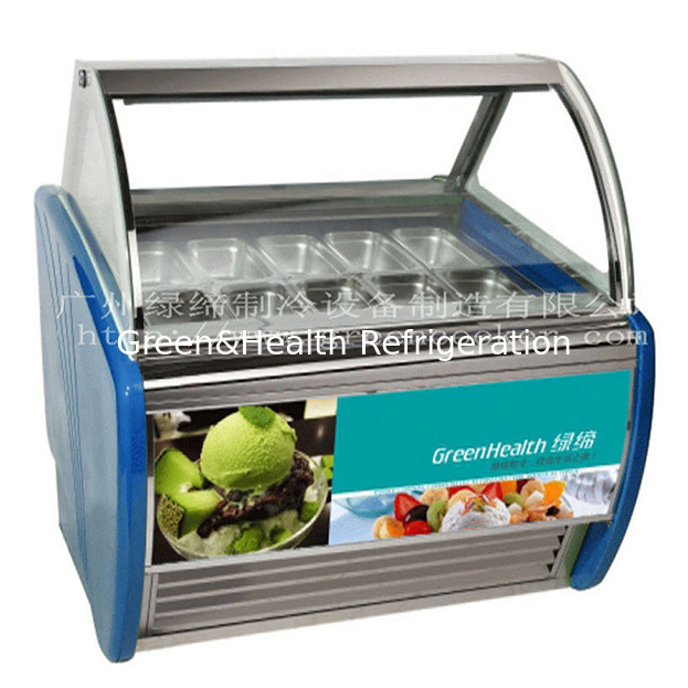 Tienda de conveniencia/tienda comercial de helados de plato múltiple congelador de almacenamiento refrigerado