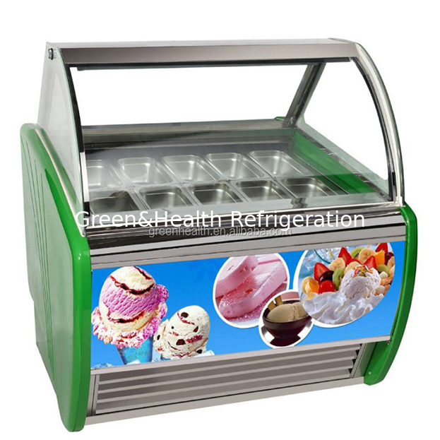 Tienda de conveniencia/tienda comercial de helados de plato múltiple congelador de almacenamiento refrigerado