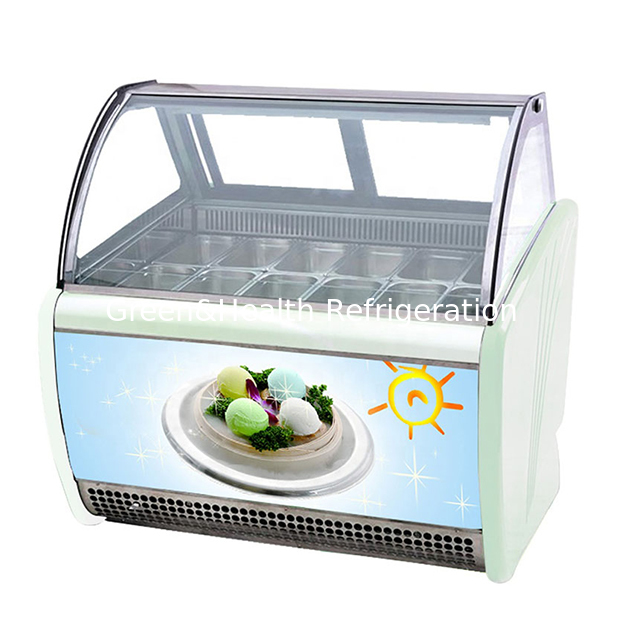 Tienda de conveniencia/tienda comercial de helados de plato múltiple congelador de almacenamiento refrigerado