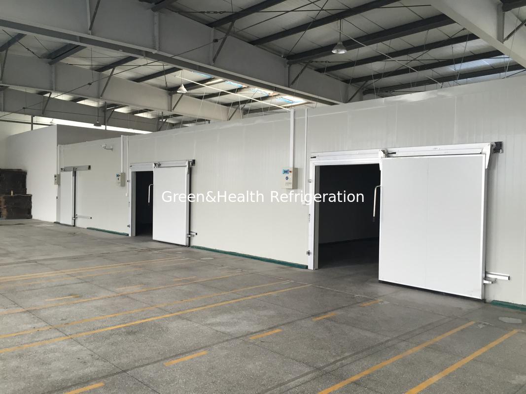 Tamaño personalizado Sala de almacenamiento de frío modular Paneles de PU Temperatura de la sala de frío de -18 ° C