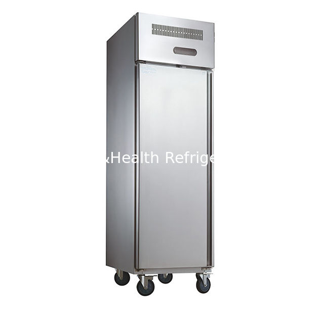 Congelador vertical de cocina comercial de acero inoxidable con 1480 mm de longitud y motor de ventilador de enfriamiento dinámico