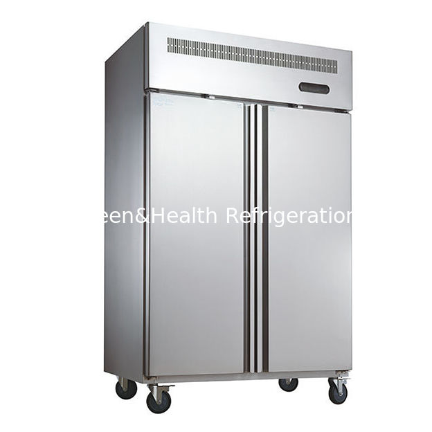 Congelador vertical de cocina comercial de acero inoxidable con 1480 mm de longitud y motor de ventilador de enfriamiento dinámico