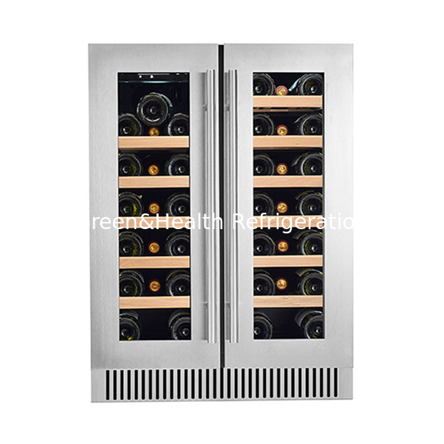 Ventas directas de fábrica 68 botellas de roble laminado vino tinto refrigeración de pantalla vino tinto congelador