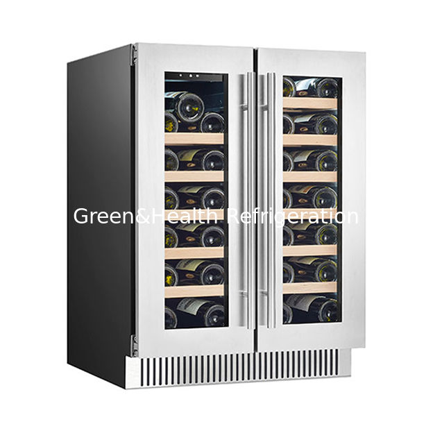 Certificado ETL Ventas directas de fábrica 68 botellas de roble laminado vino tinto Display refrigerado Vino tinto congelador