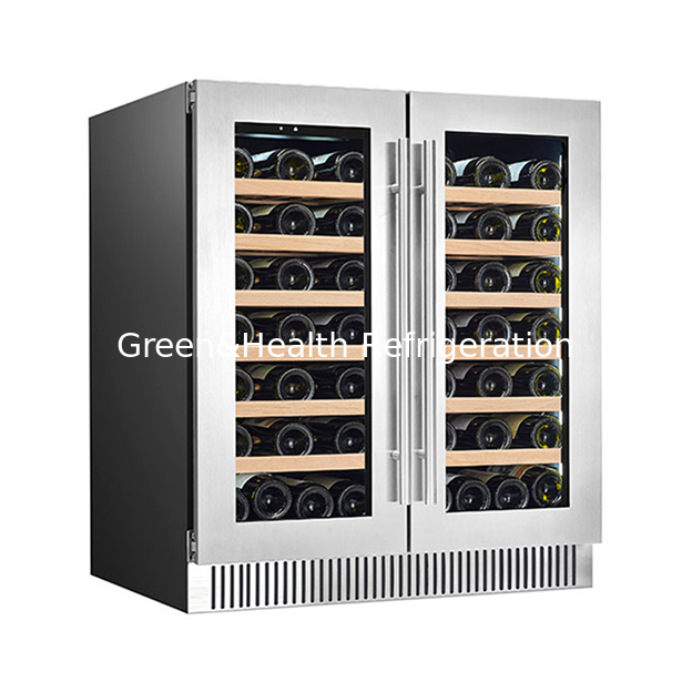 Ventas directas de fábrica 68 botellas de roble laminado vino tinto refrigeración de pantalla vino tinto congelador