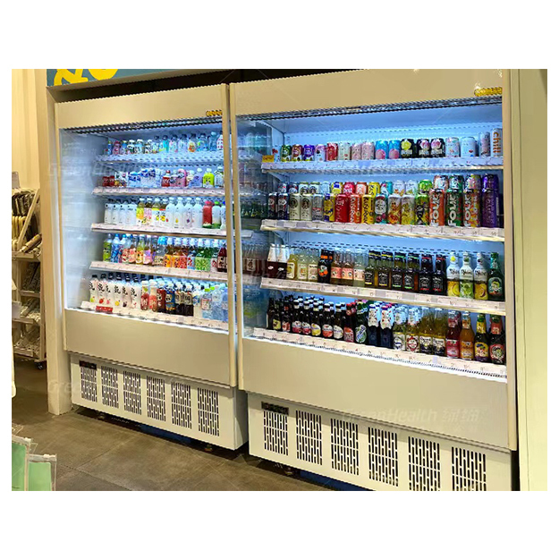 Refrigeradores pequeños de estilo abierto para almacenamiento y exhibición de frutas/verduras en tiendas de conveniencia/supermercados