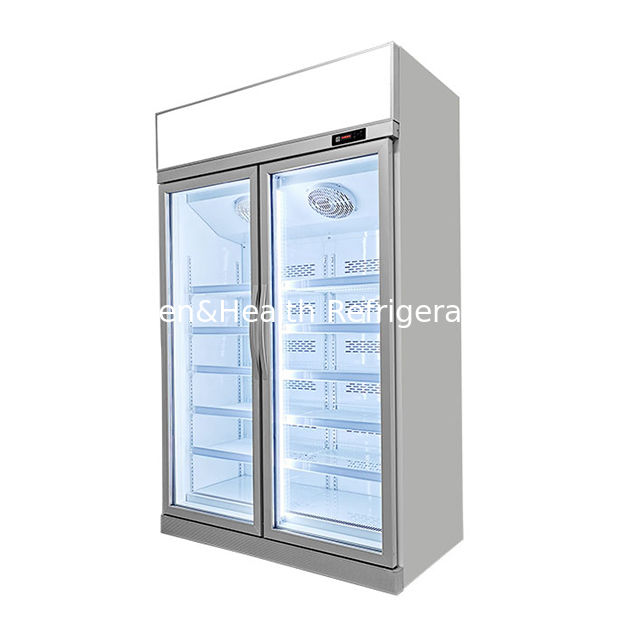 Congelador comercial de puertas de vidrio con refrigerante R290 Puerta de vidrio de bajo contenido y iluminación LED para almacenamiento de productos congelados