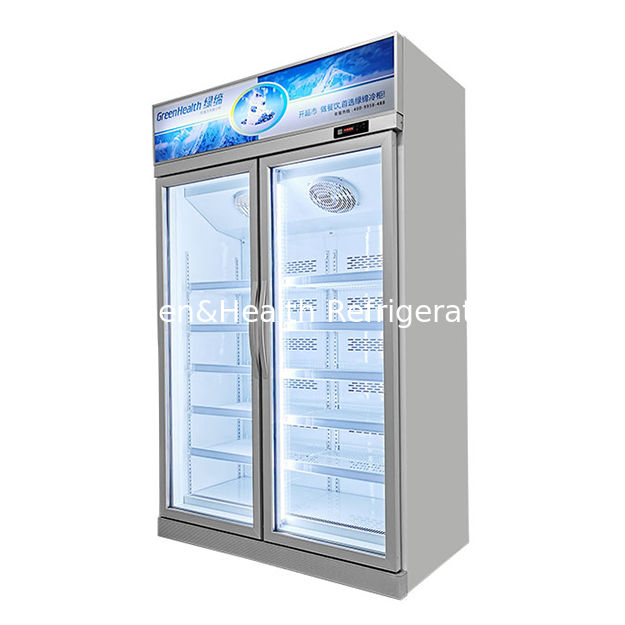 Congelador comercial de puertas de vidrio con refrigerante R290 Puerta de vidrio de bajo contenido y iluminación LED para almacenamiento de productos congelados