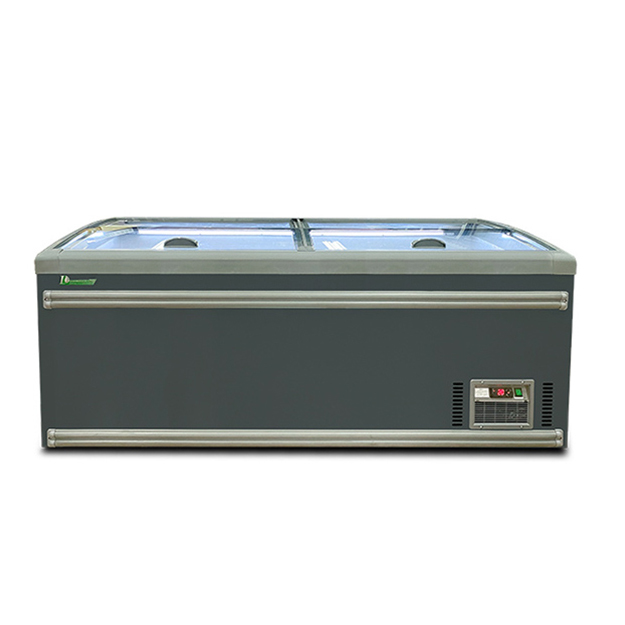 Supermercado/Tienda Almacenamiento Productos congelados Gran compresor incorporado Insular Cabinet Freezer