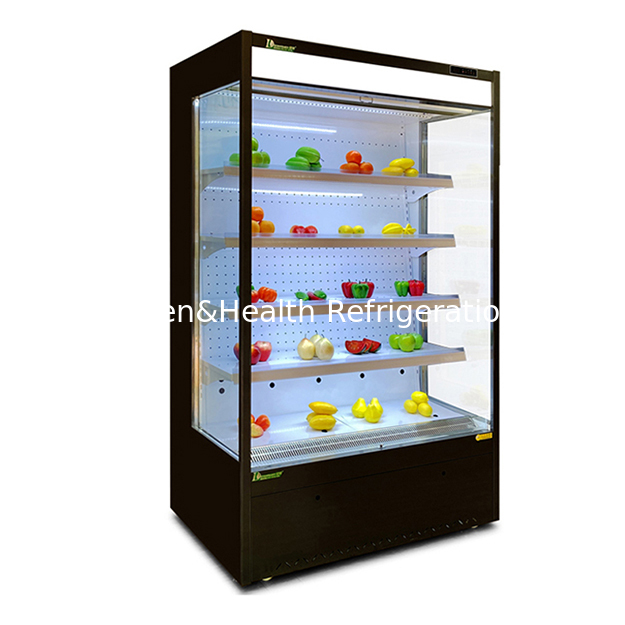 Refrigeradores de estilo abierto para el almacenamiento o exhibición de frutas y verduras en tiendas de conveniencia o mini congeladores de supermercados