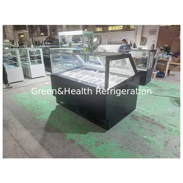 Las tiendas de helados/supermercados utilizan refrigeradores de almacenamiento para exhibir helados
