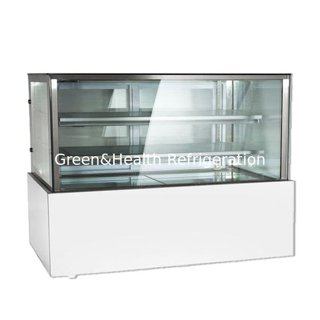 Venta Directa de Fábrica Congelador Exhibidor de Refrigeración de Pasteles en Ángulo Recto de Acero Inoxidable y Vidrio