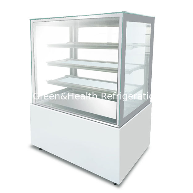 Venta Directa de Fábrica Congelador Exhibidor de Refrigeración de Pasteles en Ángulo Recto de Acero Inoxidable y Vidrio