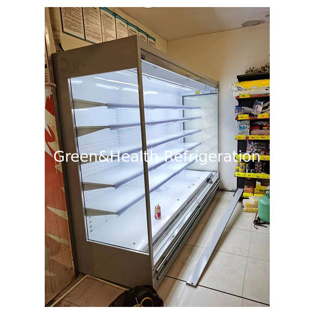 Supermercado de alta calidad en ángulo recto Display de almacenamiento refrigerado Freezer abierto en la fábrica