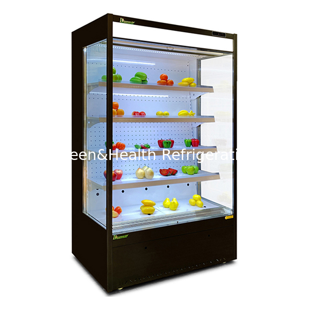 Ventas directas de fábrica Supermercados/tiendas utilizan estanterías abiertas de varias capas Pequeños refrigeradores