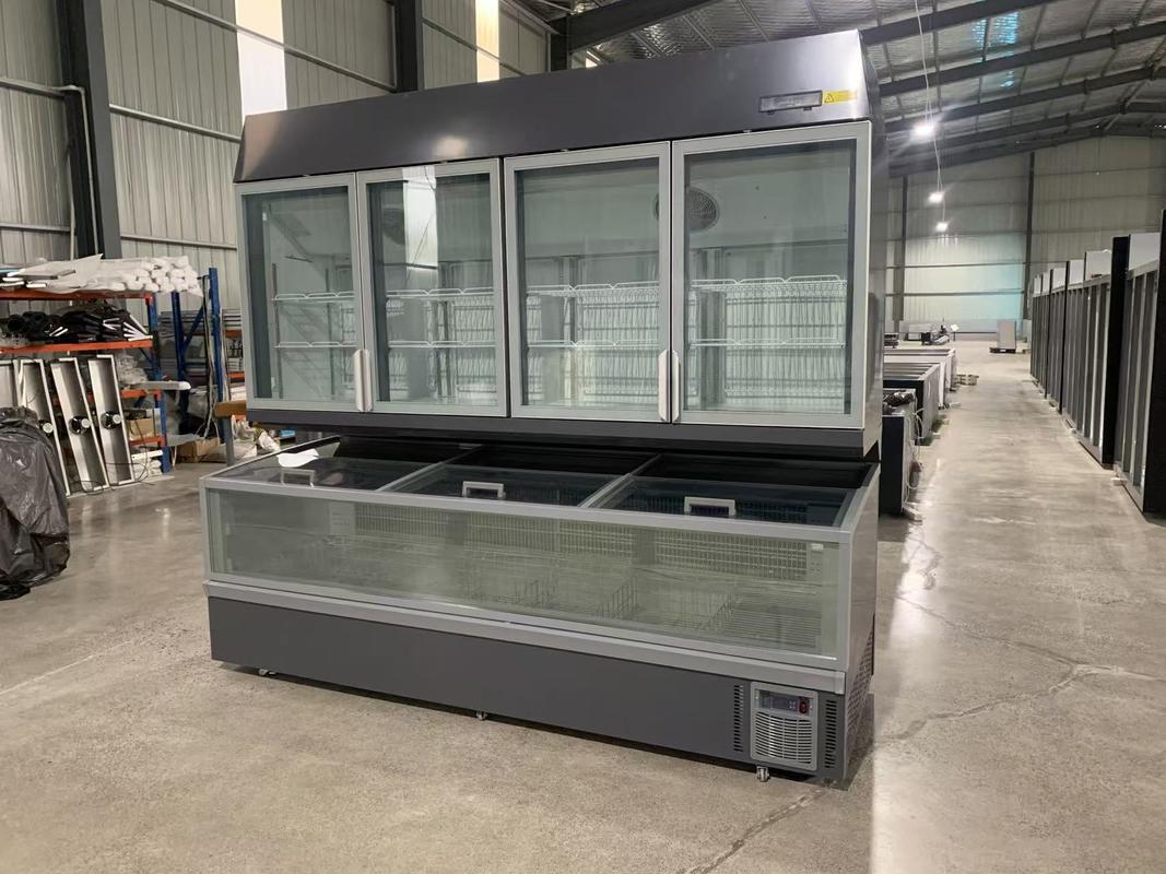 Congelador combinado de descongelación automática Merchandiser vertical y horizontal con temperatura de -16°C a -22°C