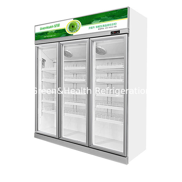 Congelador comercial de exhibición de bebidas con capacidad de deshielo automático de 1154L y refrigeración por ventilador para un almacenamiento eficiente de bebidas