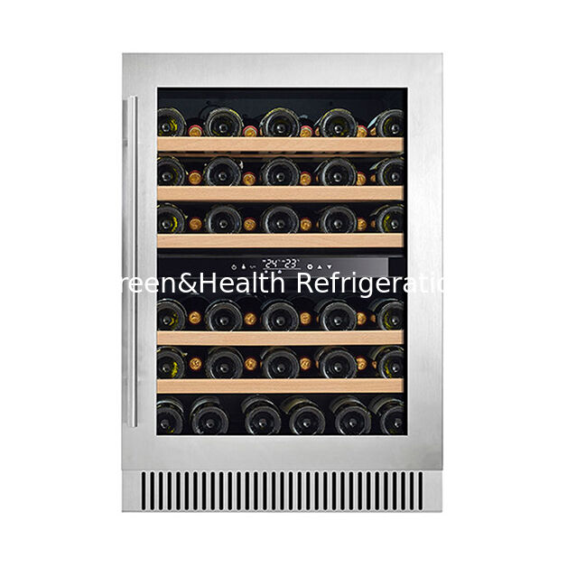 Certificado ETL Refrigerador de almacenamiento refrigerado de vino rojo de alta gama vertical de puertas únicas de madera de haya