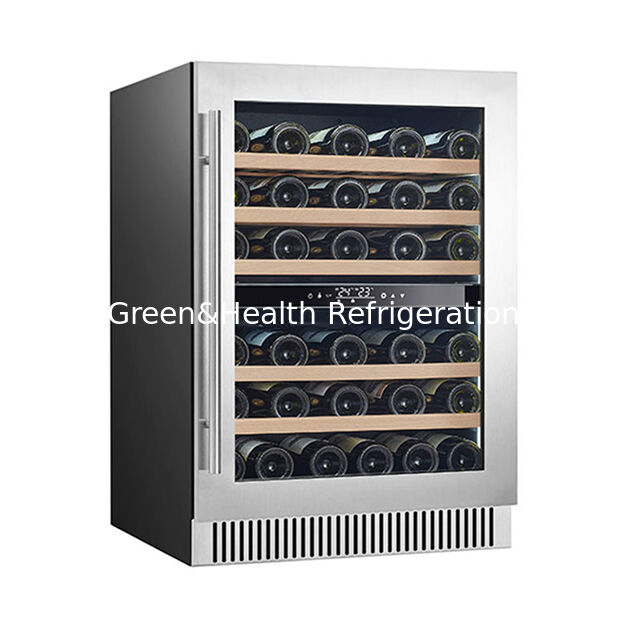 Vertical High-End Single Door Multi Beech Wood Shelf Red Wine Refrigerated Storage Freezer