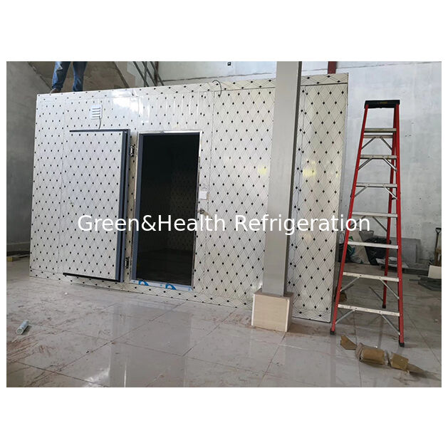 Cuarto de almacenamiento en frío de espuma de poliuretano duro personalizado con control de temperatura electrónico digital y descongelamiento eléctrico automático