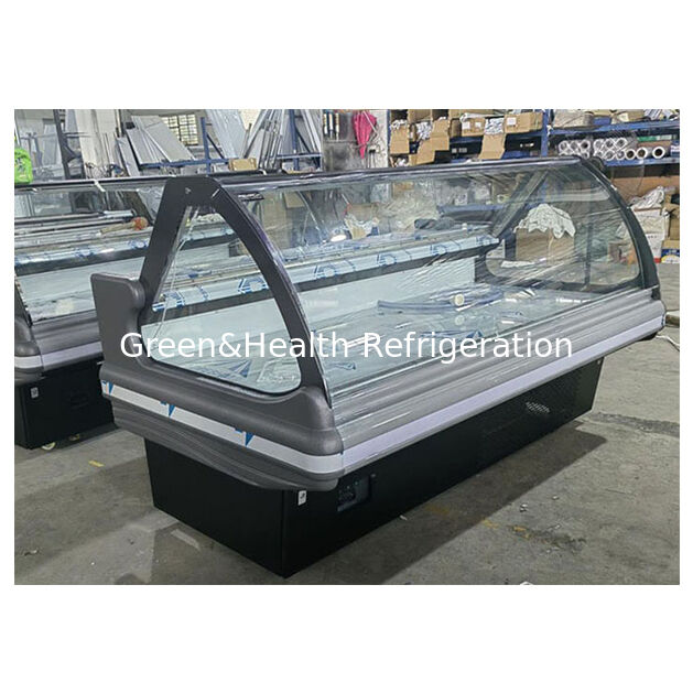 Compresor importado montado en la parte inferior, tapa de vuelta, alimentos cocidos, almacenamiento refrigerado, exhibición, congelador