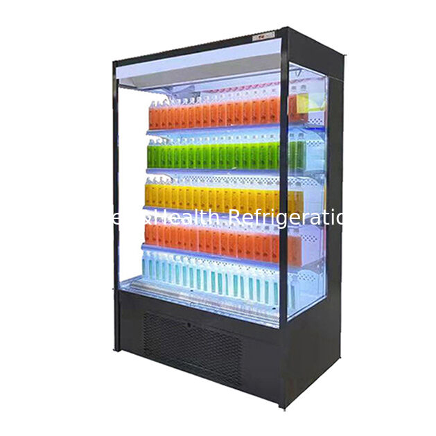 Refrigerador de Exhibición de Estilo Abierto con Rango de Temperatura de 2~8°C, Luz LED y Sistema Remoto para Supermercados