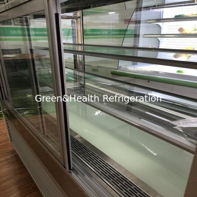 Display de pastel refrigerado Display de panadería Gabinete de puerta de vidrio con compresor importado