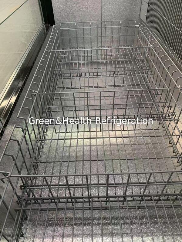 Precio directo de fábrica Congelador expositor combinado tipo isla con grandes ventanas de cristal y compresor Secop