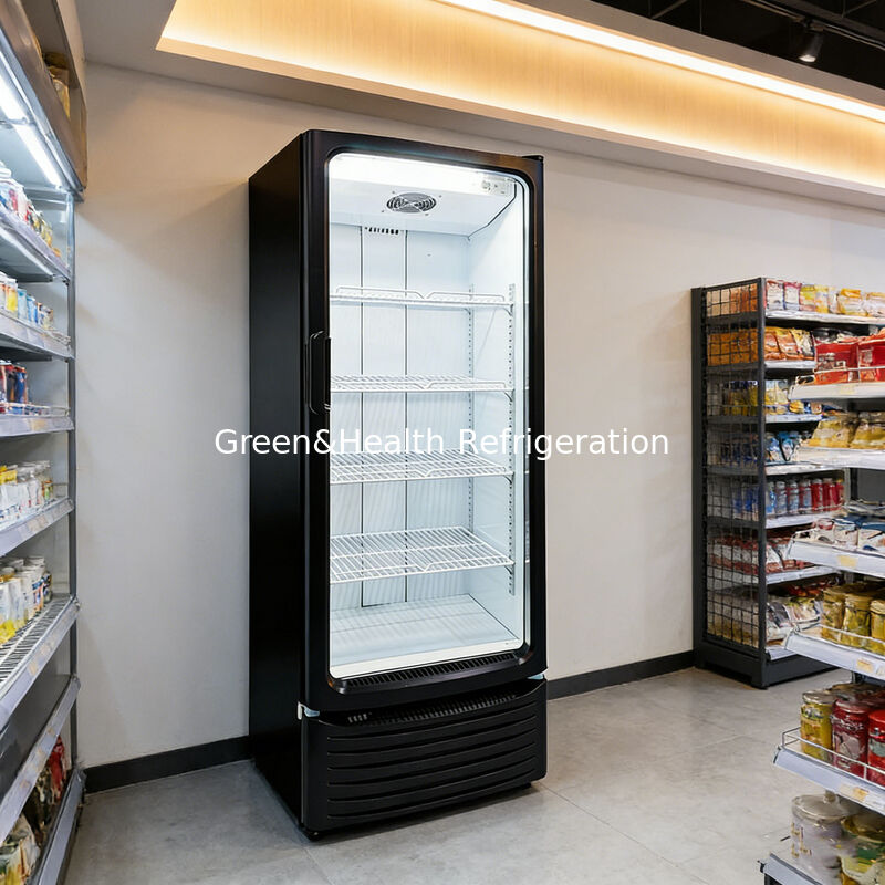 255L Volumen de ventilador de enfriamiento de deshielo automático Display comercial refrigerador de bebidas vertical para tiendas de conveniencia