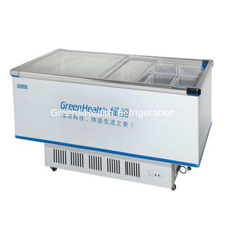 Congelador de caja vertical de gran capacidad con compresor Danfoss y descongelamiento automático para uso comercial